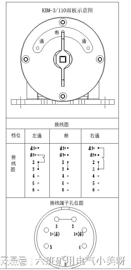 KBM1-3110矿用主令开关内芯接线端子使用方法详解(图1)